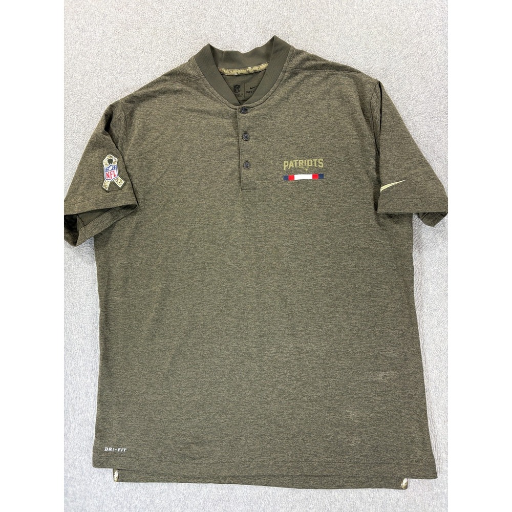 New England Patriots Nike USA S/S Stadium Henley Shirt (Men's XL) Green